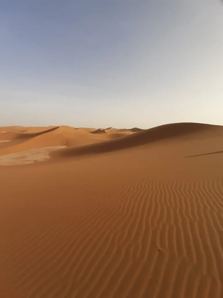 voyages nomades Sahara au lever du soleil – un voyage  en séjour avec des nomades, commence tranquillement.